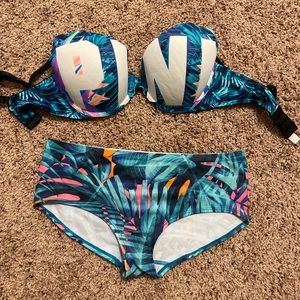 Victoria’s Secret pink push-up bra and panty